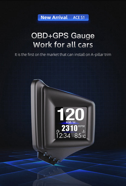 Display AP-1 Car HUD OBD Gauge